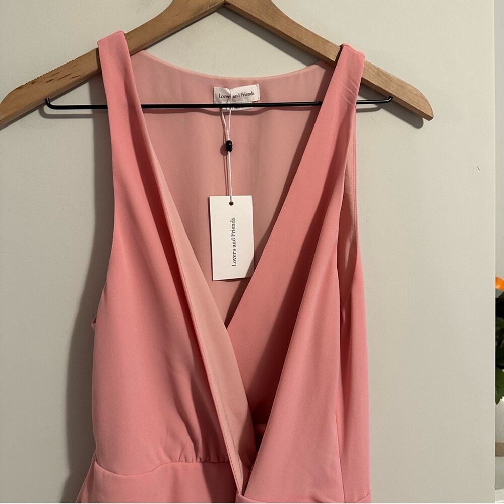 NWT Lovers and Friends Pink Asymmetric Mini Dress Medium - Picture 9 of 12